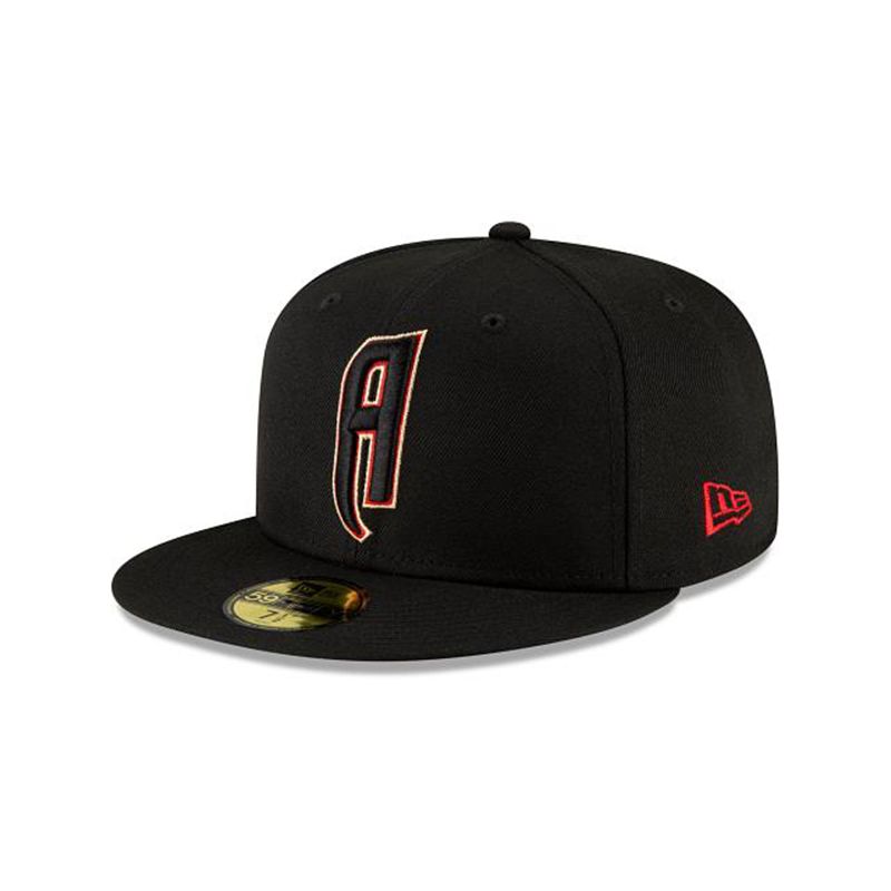 MLB Arizona Diamondbacks Ligature 59Fifty Fitted (PIP9090) - Black New Era Caps